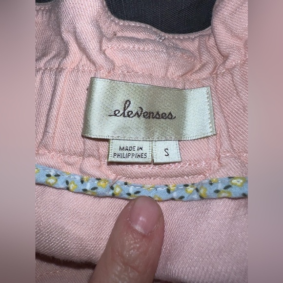 Anthropologie ELEVENSES Romy Paper Bag Waist Linen Blend Pants Pink Sz S - Picture 13 of 15